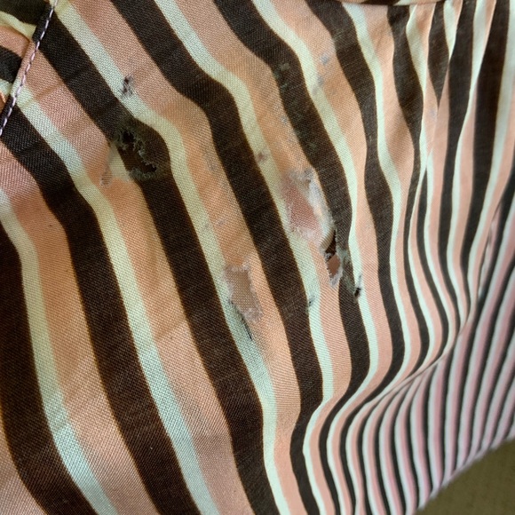 70s Vintage Neapolitan Striped Pussybow Blouse Size Small - Picture 4 of 4